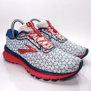 Brooks Womens Adrenaline GTS 20 USA Star Patriotic July 4 Running Shoes Size 6.5